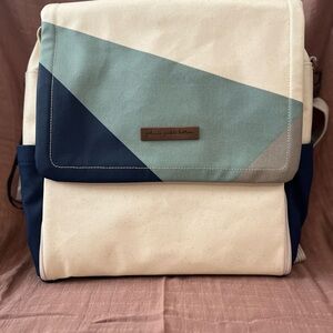 Diaper bag - Cream and Blue